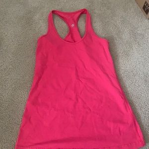 Size 4 lululemon bright pink tank top